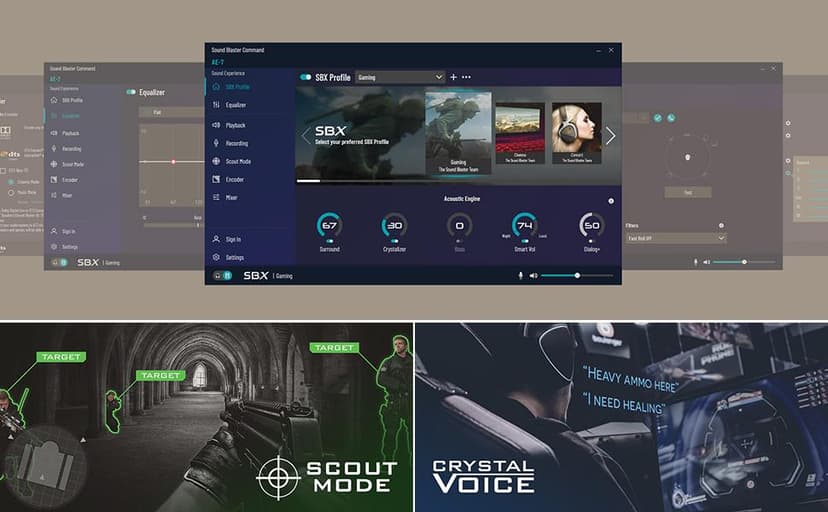 Creative Sound Blaster AE-7 Hi-Res Internal PCIe Sound Card, Quad-Core Processor, 127dB DNR ESS SABRE-class 9018 DAC, Xamp Discrete Custom Bi-amp, Discrete 5.1/Virtual 7.1, Dolby, DTS Encoding (Black)