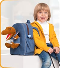 2-in-1 Dinosaur backpack, Dinosaur Toys for Kids 3-5, 2-4 in Gift-Ready Box, 2 Year Old Boy Birthday Gift & Christmas Naturally KIDS Toddler Backpack w. Plush Dinosaur Toy, Kids Gift 2 3 4 5 B07WG9G1H3