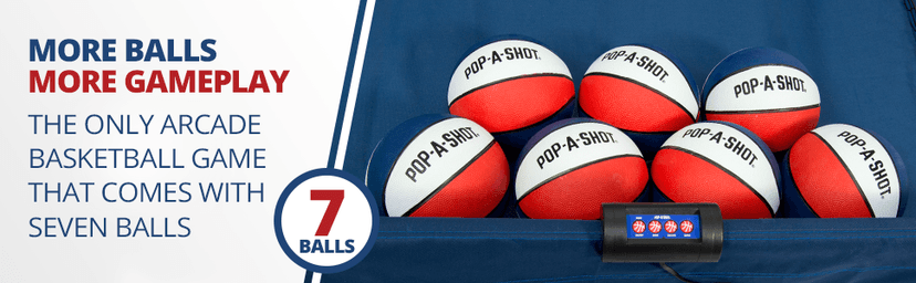 Pop-A-Shot - Home Dual Shot | Arcade Basketball Game for Home | Sensor Scoring Hoop, 16 Game Modes, 7 Balls | Foldable for Easy Storage | Fun for All Players