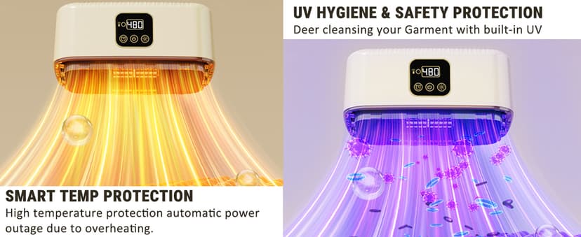 Portable Clothes Dryer Hold 9-12 Items, 8H Timer, w/Remote Control & Dry Bag, Mini Compact Foldable Fast Electric Dryer Machine for Laundry, Travel, Apartment, RV, Dorm, Quiet 45dB, Energy Save, 600W