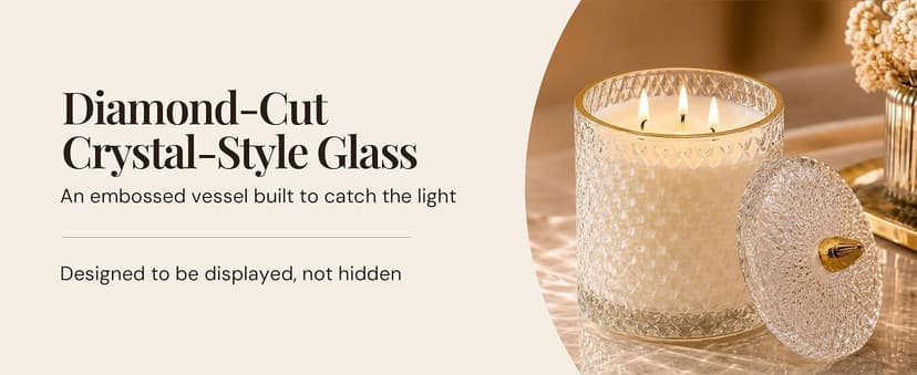 Decorative Soy Candles Birthday Gifts for Women, Elegant Glass Jar, 14.8oz, 80Hr Long Lasting Burn, Luxury Candles for Women VIONAMI Queen of The Night Rare Flower Fragrance Luxury Scented Candle Gift B0FBMNBQ3D