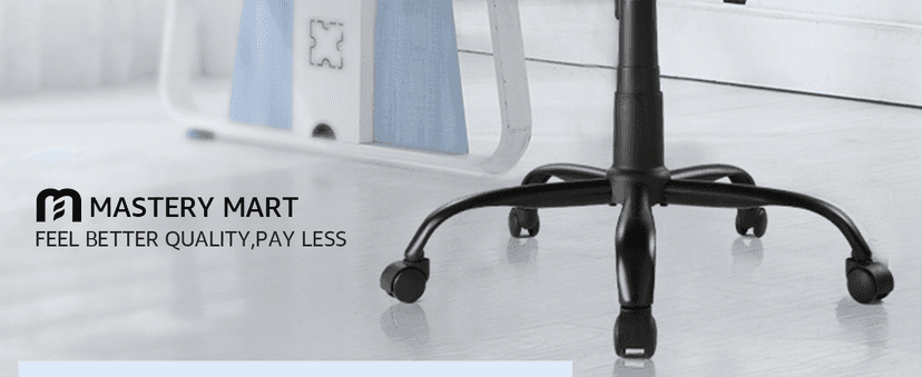 MASTERY MART Heavy Duty Office Chair Base Replacement, 2500 Lbs, 28"(70 cm), Metal Desk Chair Base Replacement Parts with Universal Gas Cylinder Hole and Casters Sockets, Matte Black