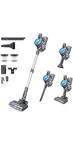 Cordless Vacuum Cleaner for Home, 23KPa Powerful Suction, Anti-Wrap Brush Roll & 5 LED Lights for Dark Corners, 35-Min Runtime, 2.6lb Lightweight Stick Vacuum for Hardwood