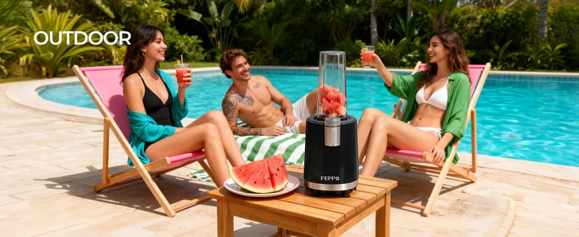 FEPPO Snow Cone Machine & Smoothie Blender 2 in 1, 700W Powerful Shaved Ice Machine Slushine Machine, Frozen Margarita Machine with Stainless Steel Blade, Smoothie Recipe, for Home Kitchen Party