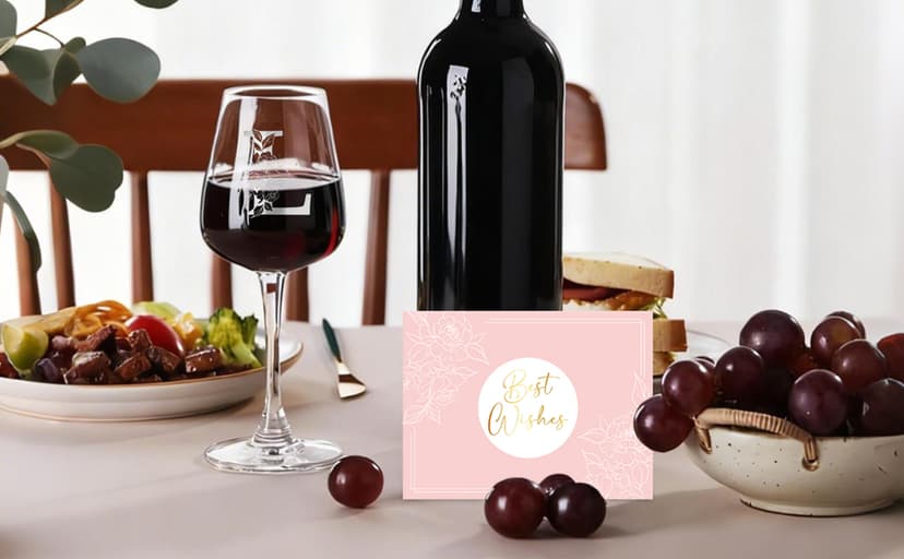 Monogrammed Wine Glass Gifts for Women, Personalized A-Z Wine Glass, Custom Gifts for Women, Unique Birthday Christmas Mother's Day Gift for Her, Mom, Wife, Friends