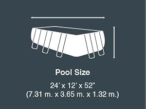 Intex 26363EH Ultra XTR Deluxe Rectangular Above Ground Swimming Pool Set: 24ft x 12ft x 52in – Includes 2100 GPH Sand Filter Pump – Easy Assembly