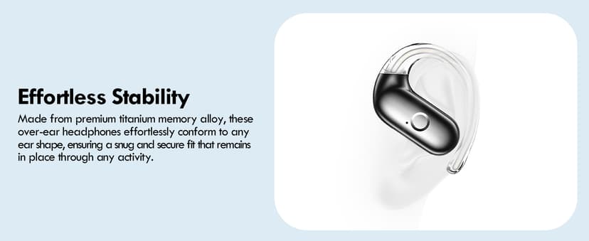 kurdene Wireless Earbuds Bluetooth Headphones Sport,Over Ear Buds with Deep Bass Sound,60Hrs Playtime Earphones Redesigned Comfort Fit with Earhooks for Running,Meeting,Workout-Black