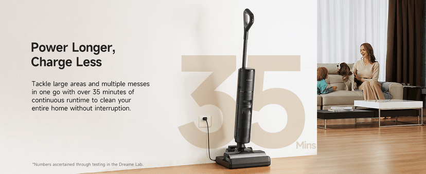 DREAME H12 PRO Vacuum Mop, Wet Dry Vacuum Cleaner for Hard Floor, Vacuum and Mop at The Same Time for Wet & Dry Messes, Auto Self-Cleaning, Edge to Edge Cleaning with Hot Air Drying