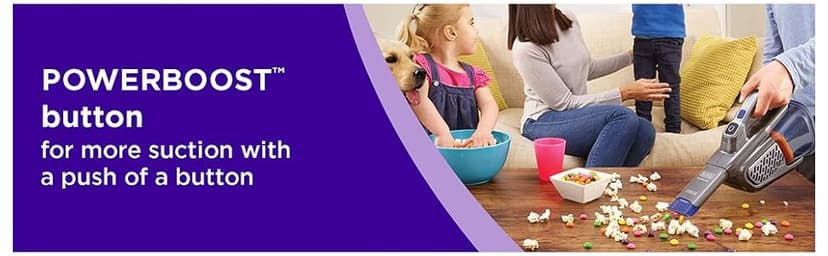 BLACK+DECKER dust buster Handheld Vacuum Cordless, Pet Hair Vacuum, Portable for Home and Car with Pet Brush, Rechargeable, Powerful Suction, Washable Bowl Filter,furbuster AdvancedClean (HHVK515JP07)