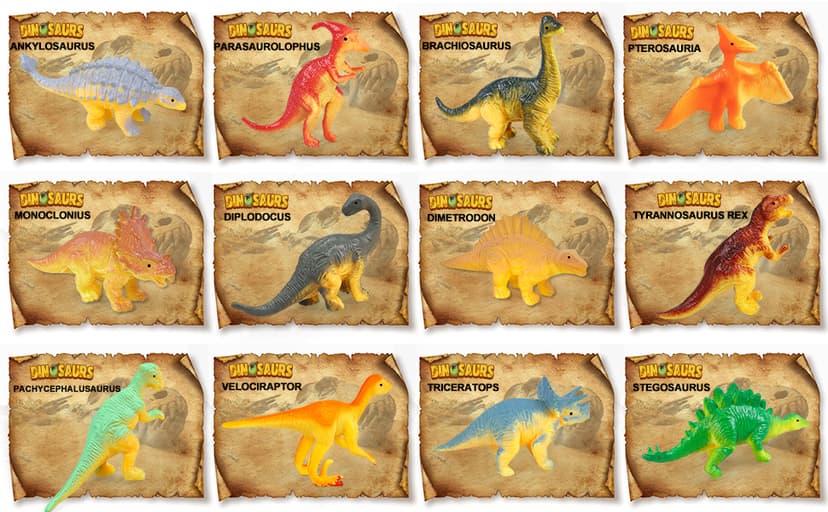 Dinosaur Toys,Dinosaur Sound Book with Pack of 12 Toy Figures,Realistic Roars,Interactive Perfect for Kids Dinosaurs Educational Toys for 3 4 5 6Year Old Boys&Girls