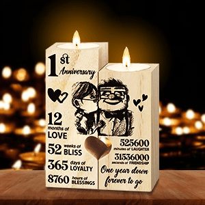 1st Anniversary Wedding Gifts for Wife, Couples Gifts Candlestick,1st 1 Year Wedding Anniversary Birthday Gifts for Wife from Husband,Wedding Anniversary Presents for Girlfriend,One Year for Her