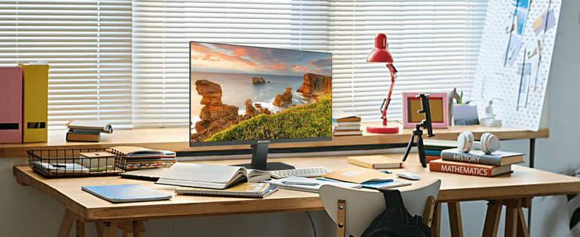 SANSUI Monitor 24 Inch 100Hz PC Monitor, HDMI VGA Ports VESA Mount, FHD Computer Monitor Ultra-Slim Ergonomic Tilt Eye Care for Home Office (ES-24F2, HDMI Cable Included)
