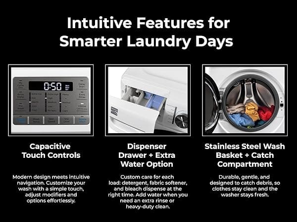 Kenmore 4.5 cu. ft. Front Load Washer with Stain Removing Steam Treatment - Reduce Laundry Time with Accela Wash - LED - ENERGY STAR Certified - White