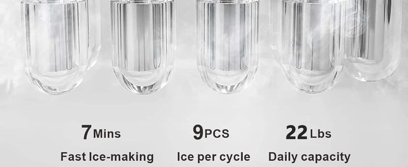 Self Cleaning Hot and Cold Bottom Load Water Cooler Dispenser with Ice Maker 5 Gal Built-in Bullet Ice Maker 22lbs Daily Capacity Black