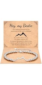 Sister Gift from Sister, Best Friend Friendship Bestie Bracelets, Turquoise Bracelet, Christmas Stocking Stuffers for Woman Unique Birthday Gifts for Women, Friend Gifts for Women B0G4LPC6X1