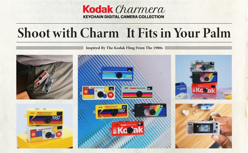 KODAK CHARMERA Keychain Digital Camera Blind Box Single Box (1PC),Mini Camera,Digicam,Video Recording,Bag Charm,1.6 Megapixels,Micro SD Card Slot,for Beginners Teens and Adults B0FKBDT8FR