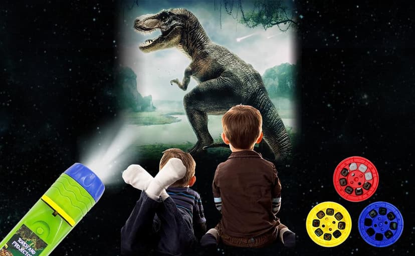 Pup Go Dinosaur Toys for Kids 3-7, Dinosaur Flashlight Focusable Projector Light with 24 Realistic Dino Images, Kids Night Light, Best Gift Cool Dinosaurs Toys for 3 4 5 6 7 Year Old Boys Girls