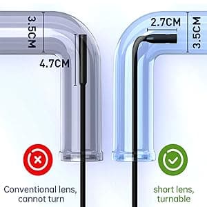 Endoscope Camera with Light, Borescope Camera with 4.3" IPS Screen, 1920P HD with 8 LED Lights, 16.4FT Semi-Rigid Cord Bore Scope, Gadgets for Men & Tools for Men