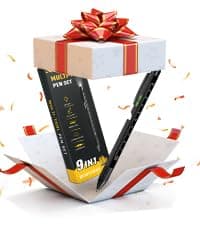 Birthday Gifts for Mens, 9-1 Multi Tool Pen, Mens Gift for Him Dad Husband, Anniversary Christmas Gift for Him, Cool Gadgets KEZKALS Gifts for Men 9 in 1 Multitool Pen Stocking Stuffers for Men Adults B09QM6GZ4R