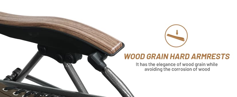 Timber Ridge Oversized Zero Gravity Chair, Padded Reclining Lounge Chair with Adjustable Headrest & Cup Holder, Heavy Duty Support 350 lbs, Foldable for Camping, Lawn, Outdoor & Indoor