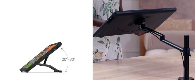 HUION Kamvas 22 Plus QLED Drawing Tablet with Full-Laminated Screen USB-C Connection 140% sRGB Tilt, 21.5 inch Graphics Art Tablet for Artist & Designer, Work with Mac, Windows, Linux & Android Black