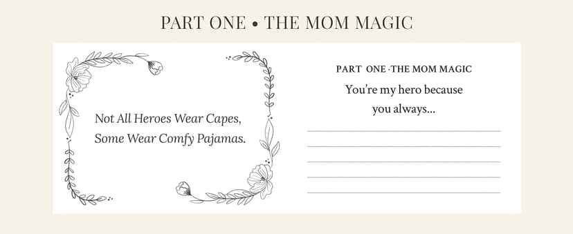 YOELOVE What I Love About Mom Leather Book – A Fill-In-The-Blank Keepsake Journal Gift for Mom Birthday Mother's Day Christmas from Daughter Son