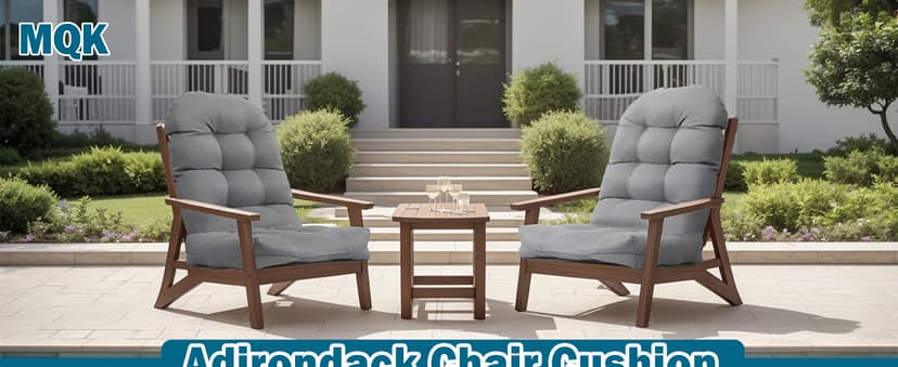 Adirondack Chair Cushion, Thick Indoor/Outdoor Rocking Chair Cushion with High Elasticity PP Cotton Water-Resistant Patio Furniture Cushions High Back Seat Pads for Porch Yard Lawn Chairs 44x19x4