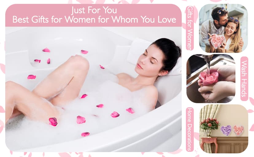 Gifts for Women, Birthday Gifts for Women, Happy Birthday Gifts Basket for Women, Rose Relaxing Spa Gifts Basket for Best Friends Female Sister Mom Wife Her Girlfriend Coworker Bestie