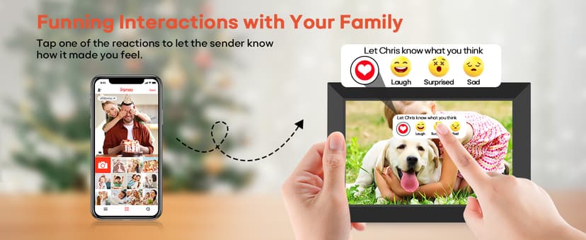 BIGASUO Digital Picture Frame, 10.1" Frameo Digital Frame WiFi with 32GB Memory, 1280x800 IPS Touch Screen, Send Photos/Videos from Your Phone Anywhere, Photo Gifts for Parents and Grandparents