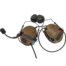 HEARFALCOM Comta III Tactical Headset Helmet ARC Rail Adapter Bracket Version Noise Cancelling Pickup Shooting Headset