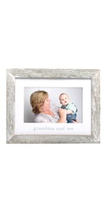 Pearhead Me and My Grandpa Picture Frame, Baby Keepsake Photo, Gender-Neutral Nursery Décor, First Father's Day, Grandparents Gift, White