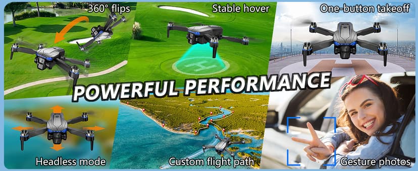 Foldable FPV Drone for Kids & Adults, Clearance! 1080P HD Camera, Carrying Case, Gesture Control Selfie, Altitude Hold, One-Key Takeoff/Landing, 3D Flips——Only $25.99