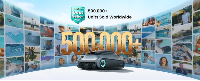 (2025 Upgrade) Aiper Scuba S1 Robotic Pool Cleaner, Wall & Waterline Cleaning, Double Filtration, Extended 180-Min Battery Life, Smart Navigation, App Support, OTA Upgrade