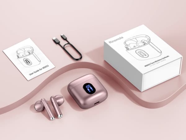 Wireless Earbuds, in Ear Headphones with 4 ENC Mics, Bluetooth 5.4 Ear Buds Hi-Fi Stereo, 36H Playtime Earphones with USB-C Charging Case, 3g Lightweight, IP7 Waterproof Headset for Work/Running