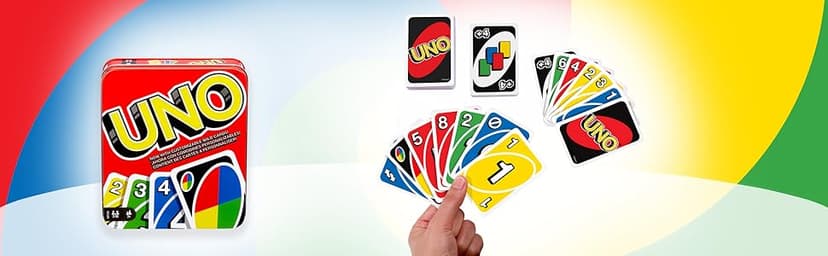 Mattel Games UNO Card Game for Kid, Adult & Family Nights & Parties, Travel & Vacations, Color Blind Accessible & Customizable Deck (Amazon Exclusive)
