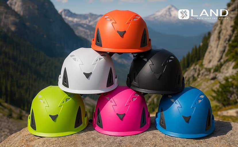 Land Helmets ClimbPro Helmet EN 12492 Vented for Rock Climbing – Durable, Lightweight Shell, Adjustable Chin Strap, Perfect for Outdoor Adventure with Universal Accessory Slots