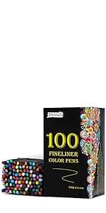 Dyvicl Hand Lettering Pens, Calligraphy Brush Pens Art Markers for Beginners Writing, Sketching, Drawing, Illustration, Scrapbooking, Journaling, Black Ink Pen Set, 8 Sizes