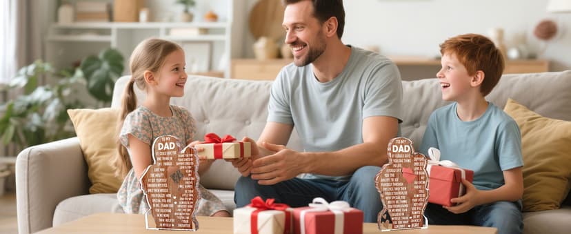 Dad Gifts from Daughter Dad Birthday Gift from Daughter - Christmas Best Dad Ever Gifts Idea Daddy Bpnus New Dad Gift Father's Day Valentines Easter Desk Decor Acrylic Plaque Sign