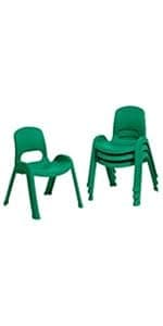 ECR4Kids Classroom Adjustable Chair, Flexible Seating, Grassy Green, 2-Pack