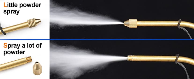 Sbestily Bug Treatment Powder Duster/Large Diatomaceous Earth Bulb Duster/Powder Applicator/Garden Applicator/Bulb with Long Copper Tube for Indoor and Outdoor Insect Treatment Blue