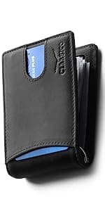 Claasico Money Clip Leather Wallet For Men Slim Front Pocket RFID Blocking with Super Strong Magnetic