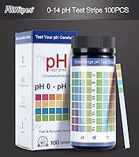 AAwipes Aquarium Ammonia Test Strips 8-in-1 |25 Strips | Quick & Accurate Water Testing Test pH, Carbonate, Alkalinity, Hardness, Chlorine, Nitrite, etc. (K02-25)