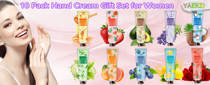 10 Pack Hand Cream for Dry Cracked Hands, Birthday Gifts for Women,Bridesmaid Gifts, Thank You Gifts, Teacher Appreciation Gifts, Natural Plant Fragrance Mini Hand Lotion Moisturizing Hand Care Cream