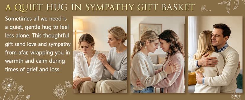 Loss of Mother Father Husband Bereavement Grief Gifts, Sorry for Your Loss Care Package Memorial Miscarriage Gift for Mothers Sympathy Gift Baskets for Loss of Loved One, Condolences Gift Hug in a Box B0GQZF28G9