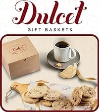 Dulcet Gift Basket – Premium Freshly Gourmet Baked Goods – Gift Basket for All Types of Special Occassions - Assorted Variety of Tastes with Delicious Brownies, Crumb Cakes Rugelah, and Muffins.