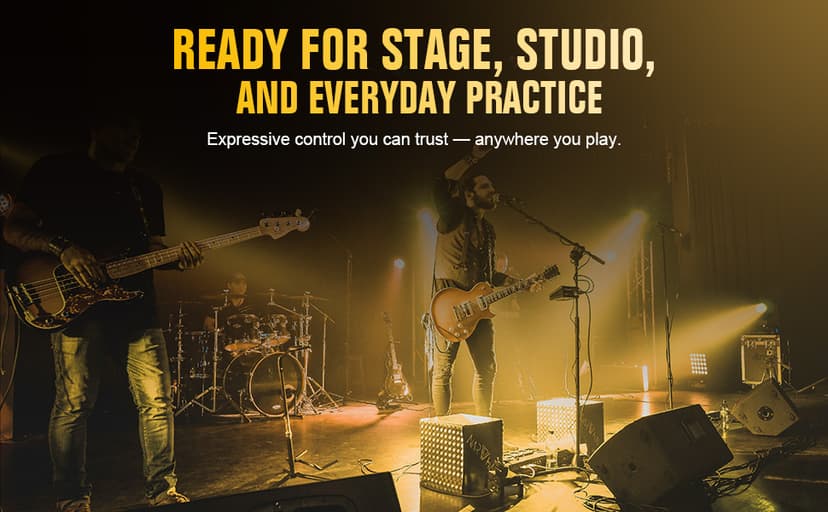 Volume Expression Pedal for Electric Guitar – Dual-Function Passive Foot Controller, No Power Required, Silent Operation, Non-Slip Design, 1/4” Input/Output for Effects and Pedalboards