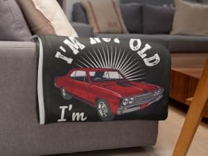 Old Man Gifts Im Not Old Im Classic Blanket for Men - Fathers Day Blanket Best Gifts for Elderly Grandpa Birthday - Dad Retirement Blankets Classic Car Gift for Men Over The Hill Throw Blanket 50"x60" B0GK78LNNZ