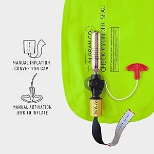 BLUESTORM Cirrus26 Inflatable PFD Life Jackets for Adults | US Coast Guard Approved Automatic Life Vest w/Manual Override Convertibility