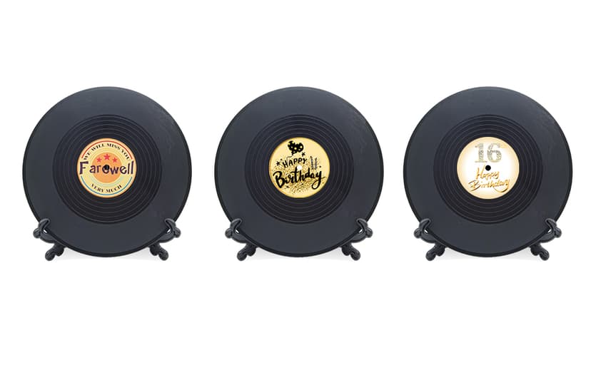 Vinyl Record Sweet 16 Birthday Decorations 11.6"X11.6", 16th birthday decorations Party Favor Sign Poster, 16th Birthday Guest Book Alternative, Great Sweet 16 Gifts for Girls or Boys (16 Years Old)