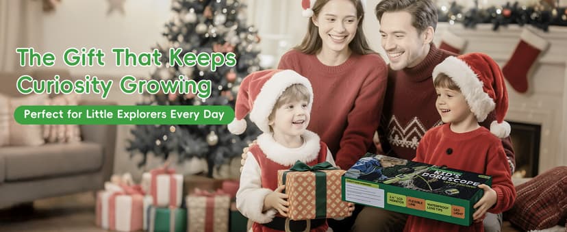 Borescope Camera Toy with Light for Kids - STEM Science Educational Toy for 4 5 6 7 8 9 10 Years Old Boys Girls Birthday Gift, Snake Scope Camera for Outdoor Camping Nature Exploration